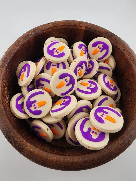 Custom exclusive silicone focal beads bead halloween cookies ghost pillsbury