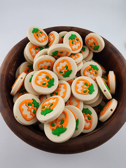 Custom exclusive silicone focal beads halloween bead cookie pillsbury pumpkin cookies