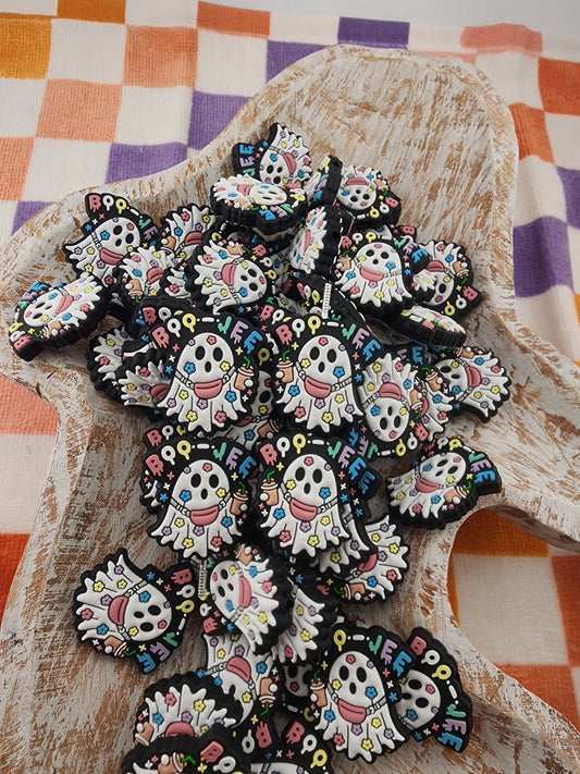 Boo jee silicone PUBLIC bead ghost halloween beads