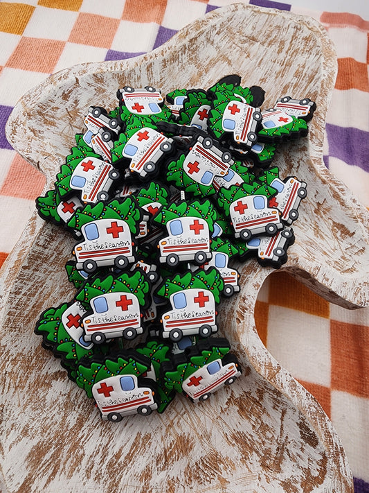 Tis the season PUBLIC bead Silicone focal Christmas beads mail truck