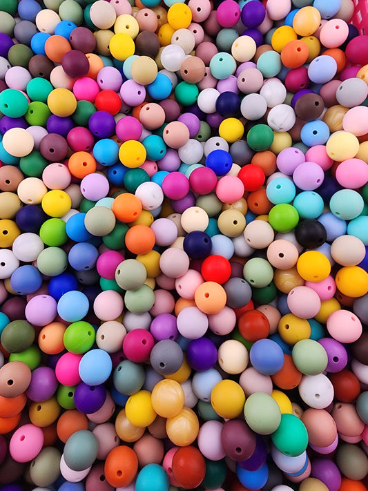 15mm silicone round beads wholesale bag 1000