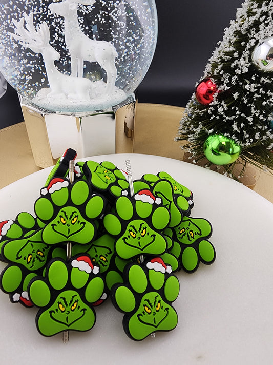 Grinch paw christmas custom exclusive silicone focal bead dog beads