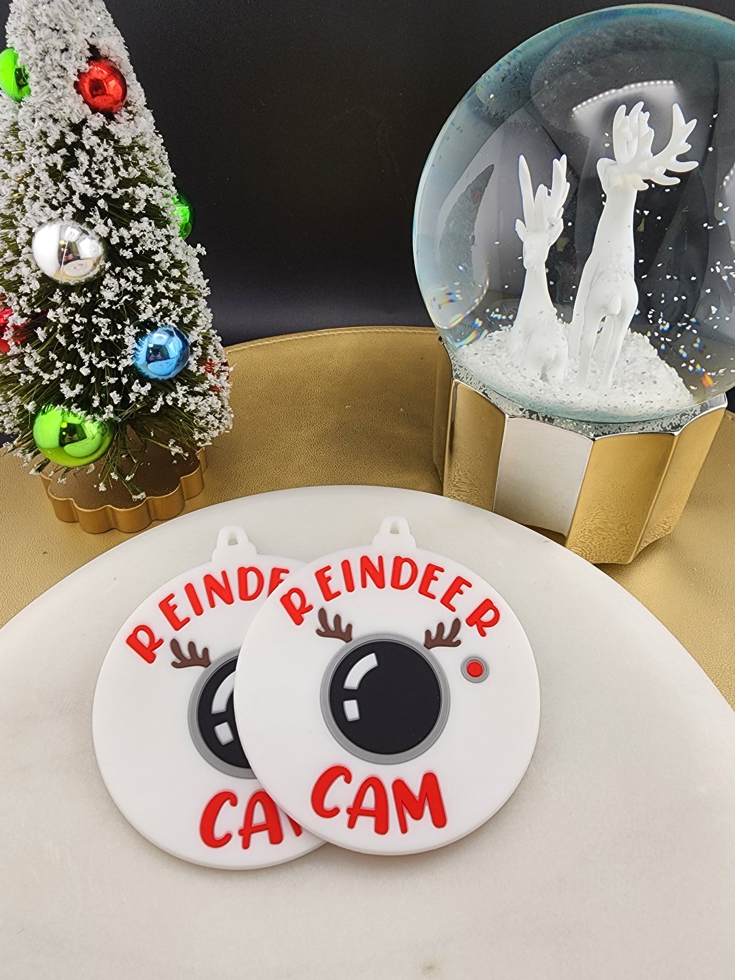 Reindeer cam grinch cam custom collab exclusive silicone christmas ornament