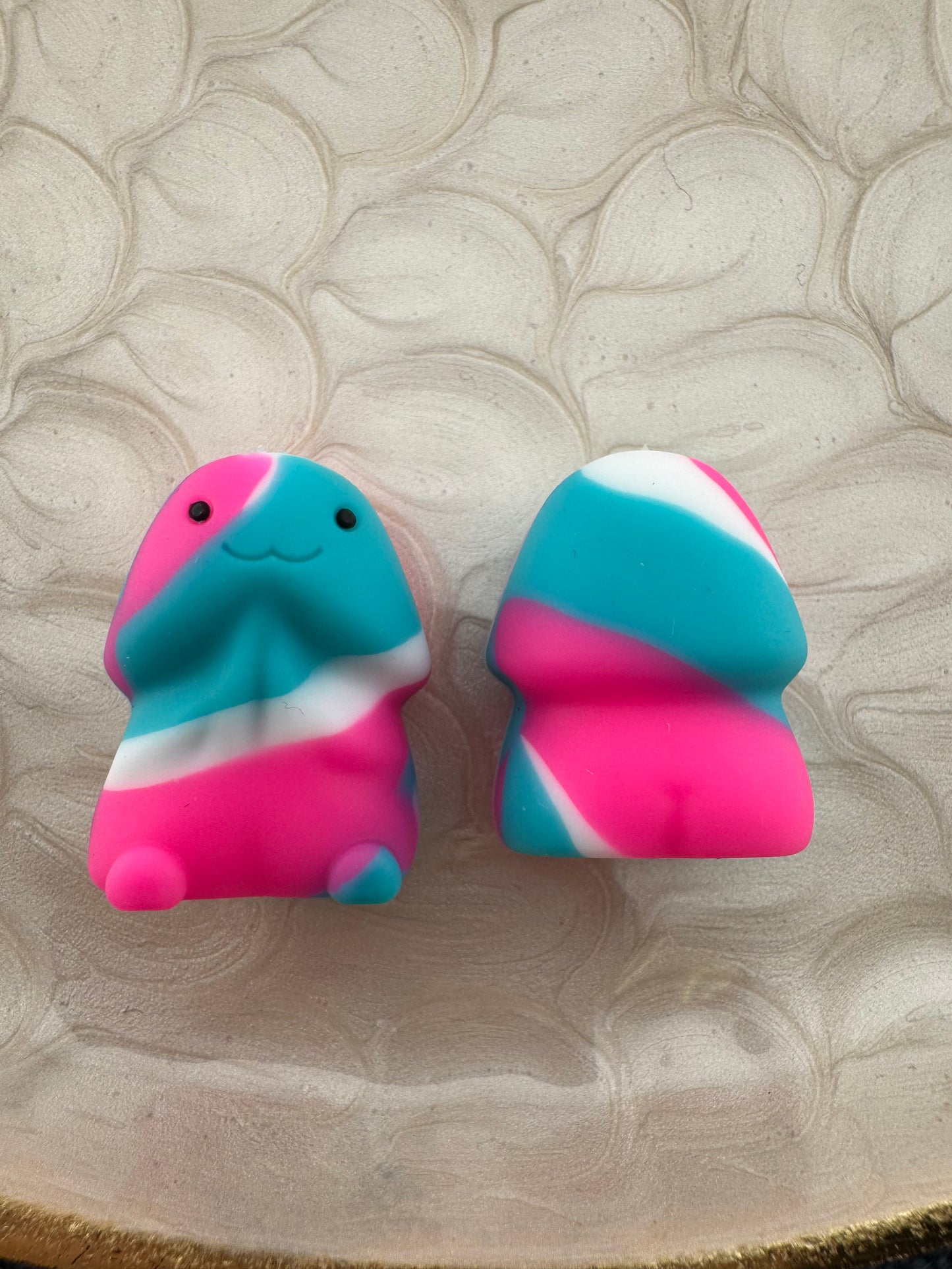 Pink Teal White Richard Copyrighted Silicone Focal