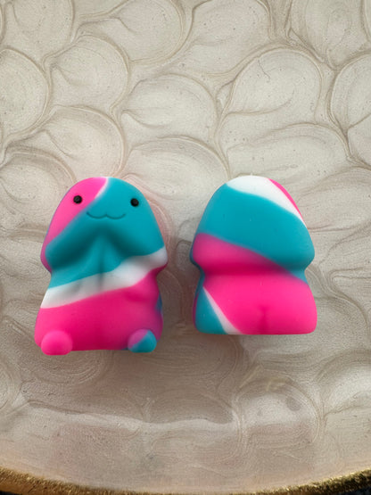 Pink Teal White Richard Copyrighted Silicone Focal