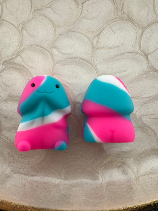 Pink Teal White Richard Copyrighted Silicone Focal