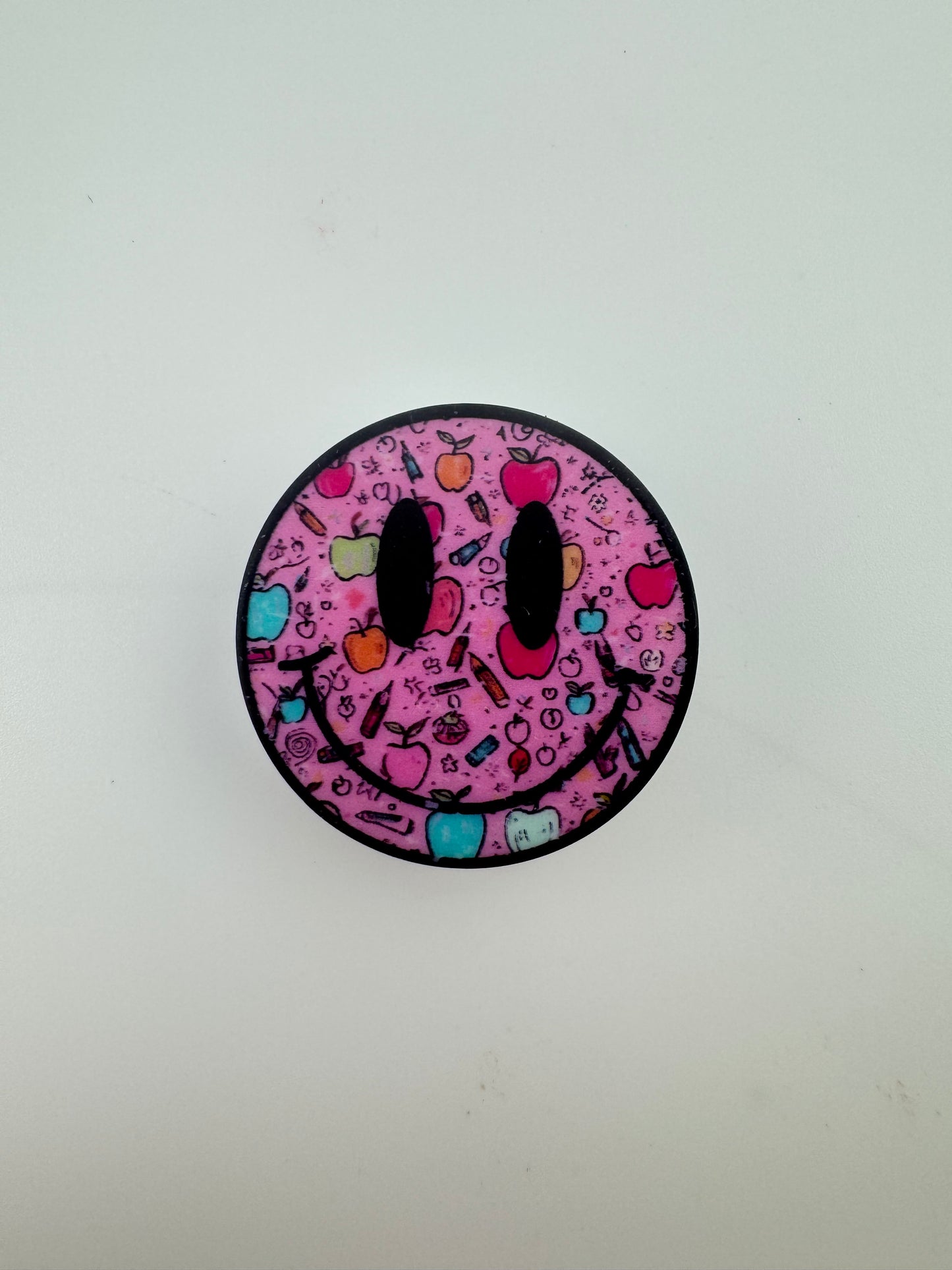 Back to school smiley face Silicone Focal Print