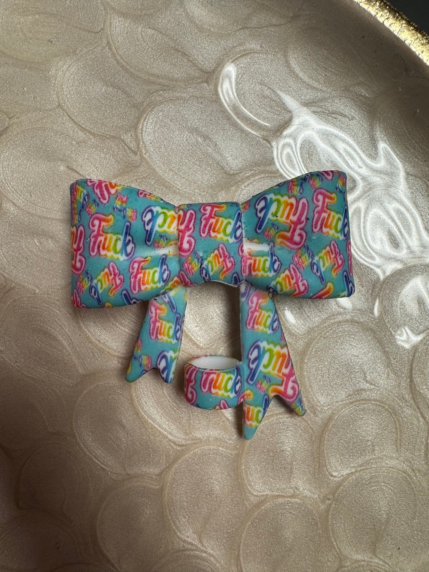Fuck Bow Straw Toppers