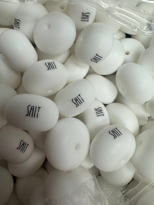 Shit Silicone Abacus Bead Custom