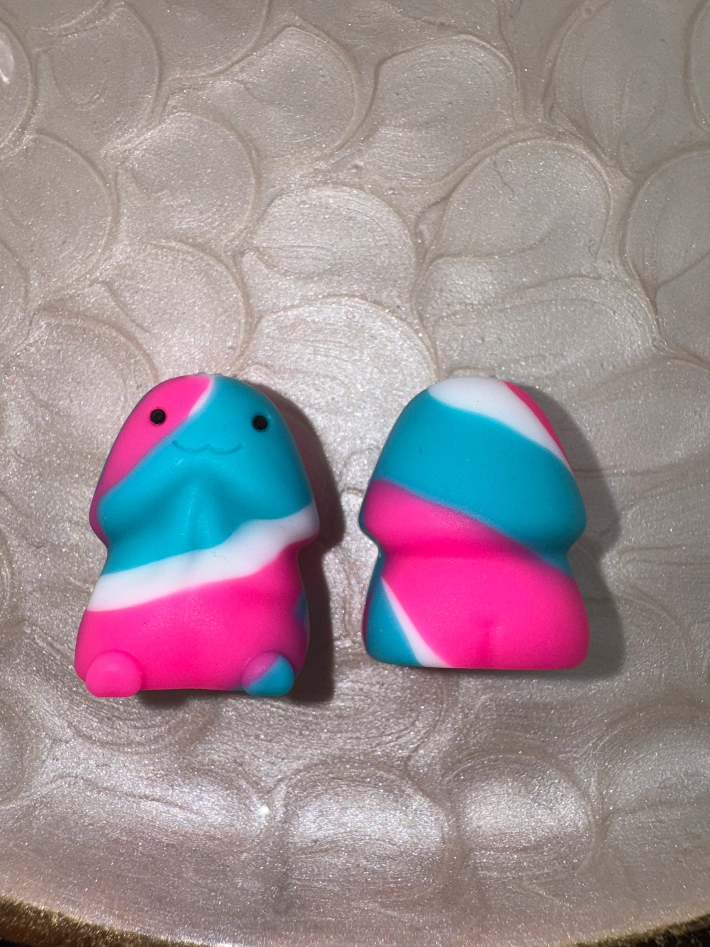 Pink Teal White Richard Copyrighted Silicone Focal