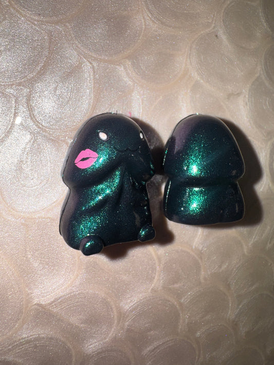Oil Slick with Pink Kiss Richard Copyrighted Silicone Focal