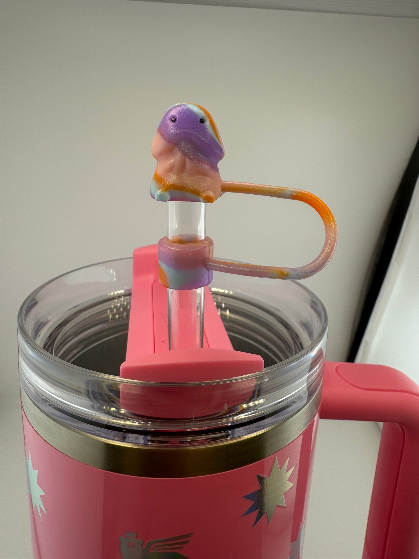 Purple Orange Opal Swirl Richard Straw Topper for Stanley