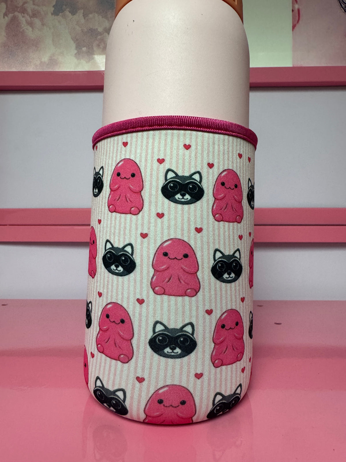 Rocky Raccoon Richard Koozie Reusable Medium Iced Coffee Cup Sleeve Exclusive
