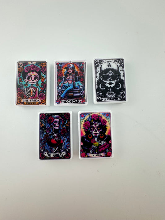 Tarot Cards Latina custom exclusive silicone bead print beads