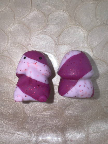 Purple Swirl Glitter Richard Copyrighted Silicone Focal