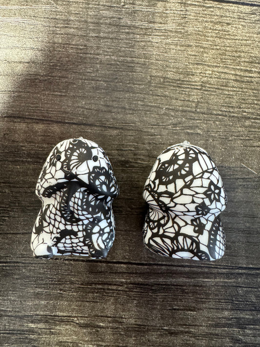 Black and White Lace Richard Copyrighted Custom Silicone Focal