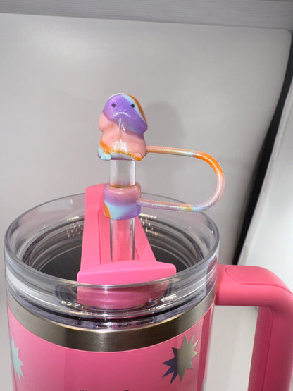 Purple Orange Opal Swirl Richard Straw Topper for Stanley
