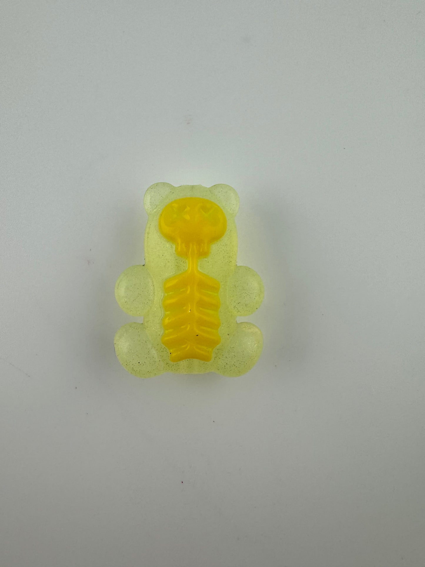 Yellow Skeleton Gummy Bear dead Custom Exclusive Silicone Focal