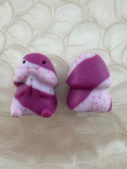Purple Swirl Glitter Richard Copyrighted Silicone Focal