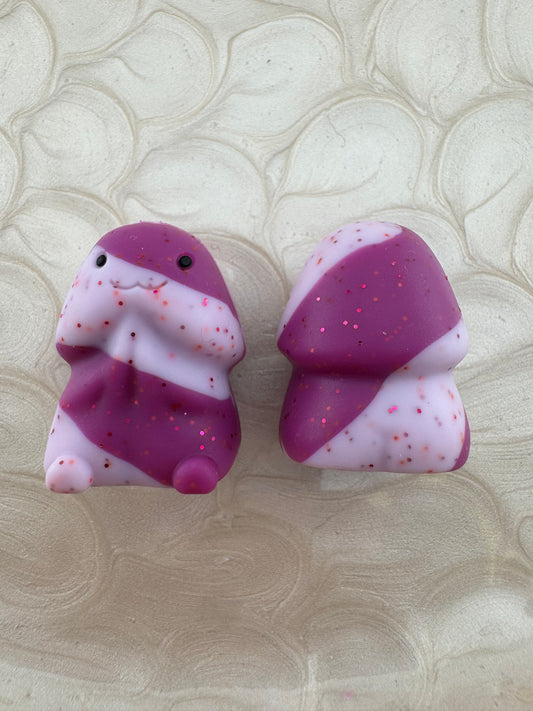 Purple Swirl Glitter Richard Copyrighted Silicone Focal