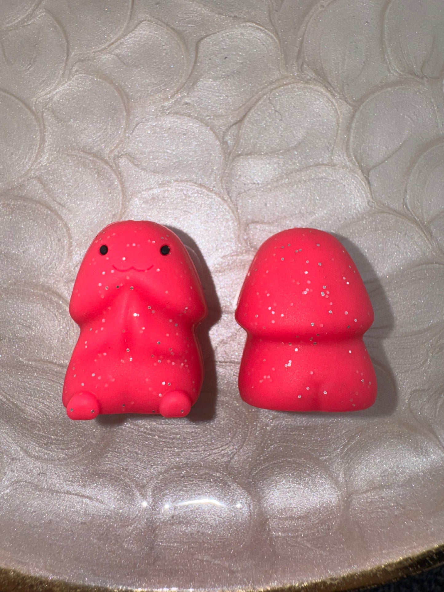 Neon Pink Glitter Richard Copyrighted Silicone Focal