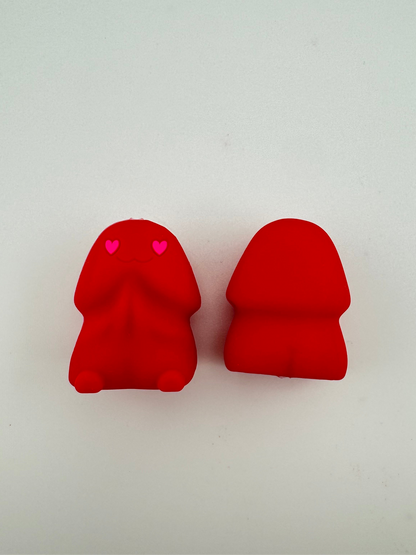 Amor Heart Eye Pink and Red Richard Copyrighted Custom Exclusive Silicone Focal Valentines