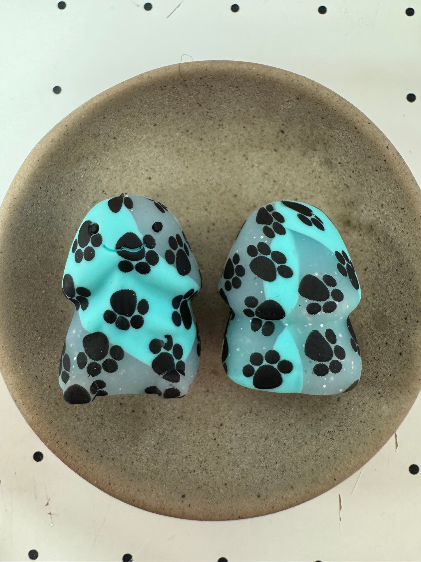 Doggy Style 🐾 Paw Richard Teal Swirl Custom Silicone Copyrighted Focal