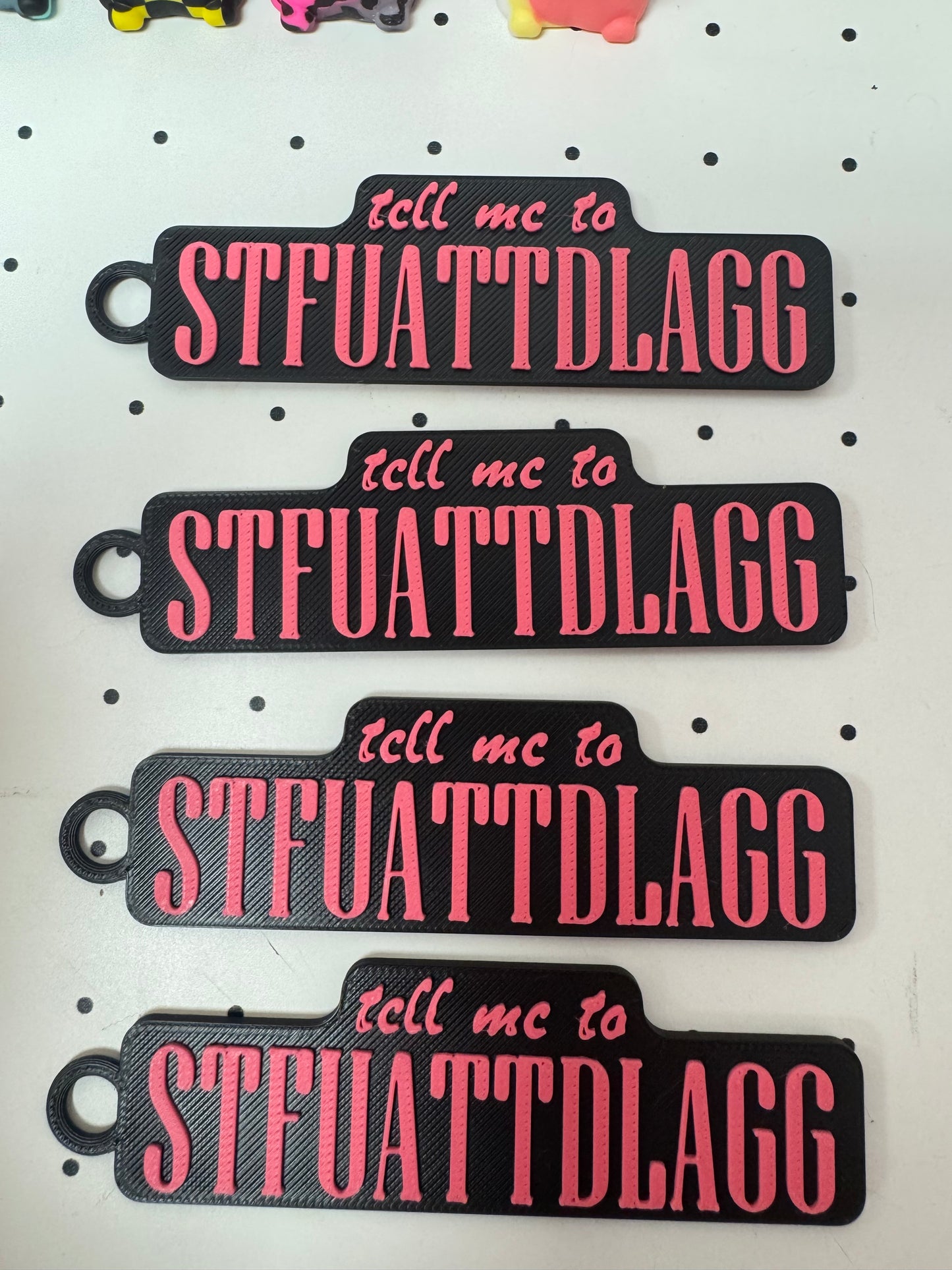 3D Printed Keychain STFUATTDLAGG Smut