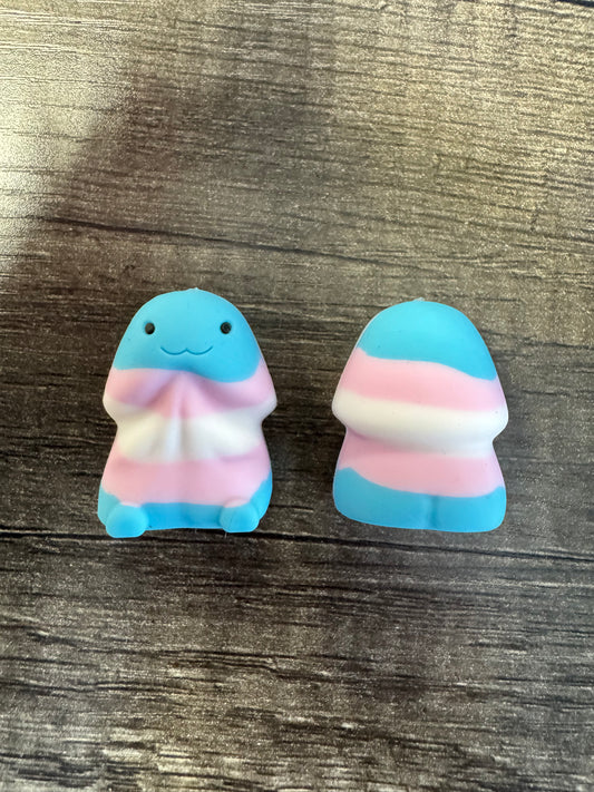 Blue Pink White Stripe Transgender Flag Richard Copyrighted Custom Silicone Focal
