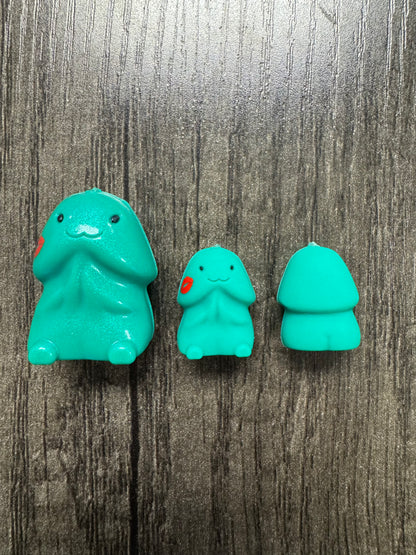 MINI Teal Kiss Richard Son Copyrighted Naughty Silicone Focal