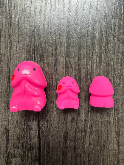 MINI Hot Pink Kiss Richard SON Copyrighted Naughty Silicone Focal