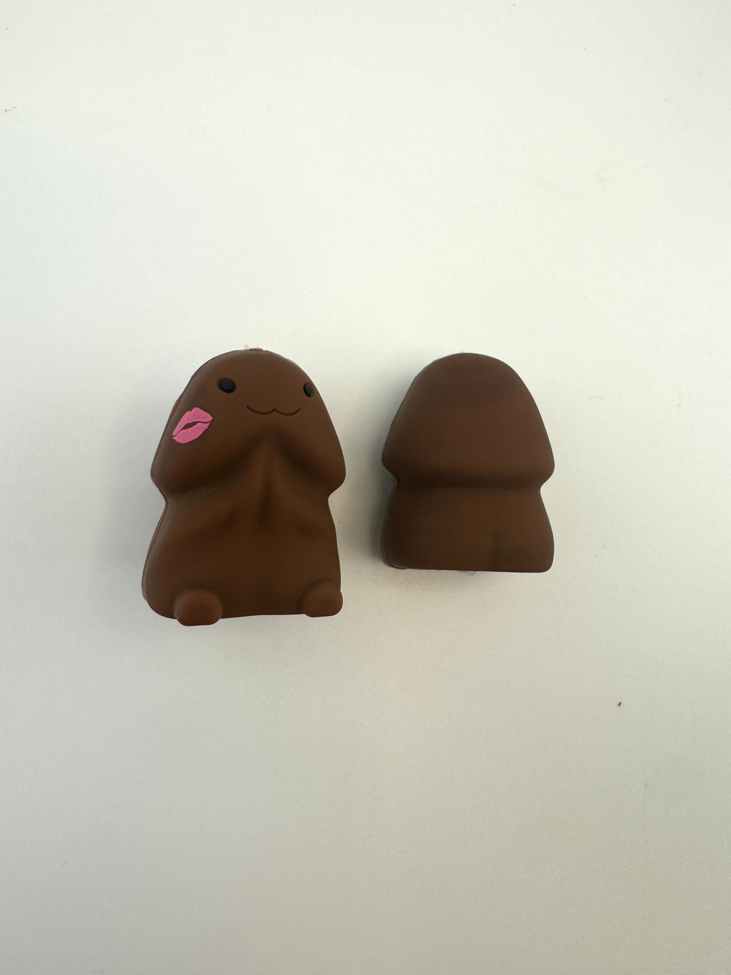 Dark Brown Pink Kiss Richard Custom Silicone Focal