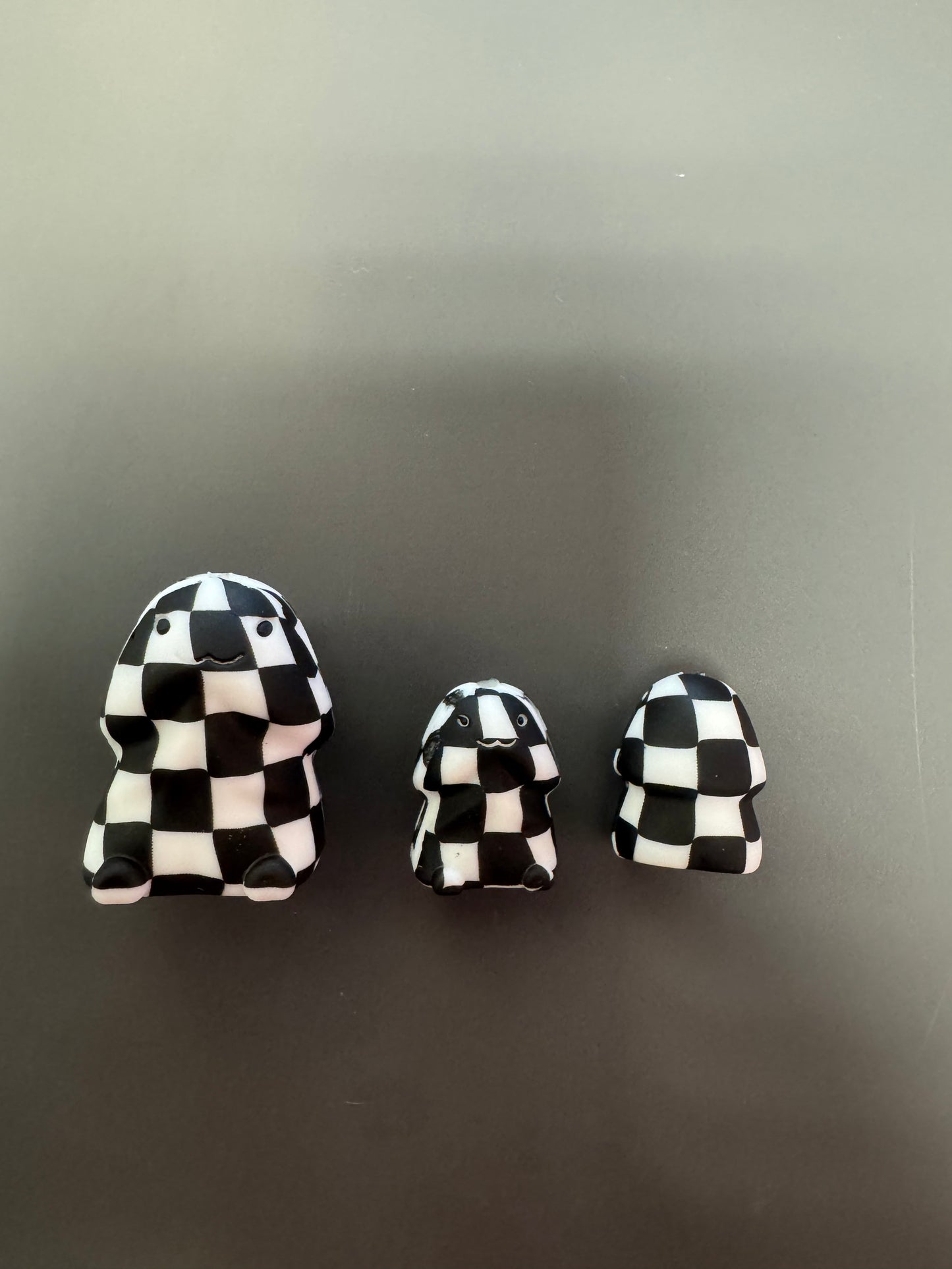 MINI Caitlin Checked Black & White Richard Custom Copyrighted Silicone Focal