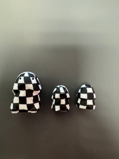 MINI Caitlin Checked Black & White Richard Custom Copyrighted Silicone Focal