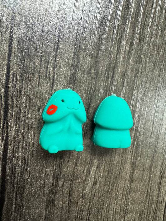 MINI Teal Kiss Richard Son Copyrighted Naughty Silicone Focal