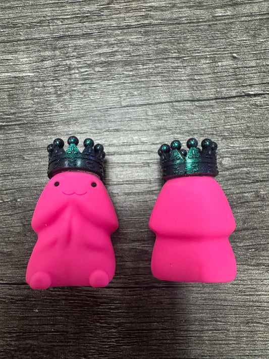 Hot Pink with Oil Slick Crown Richard Copyrighted Exclusive Focal