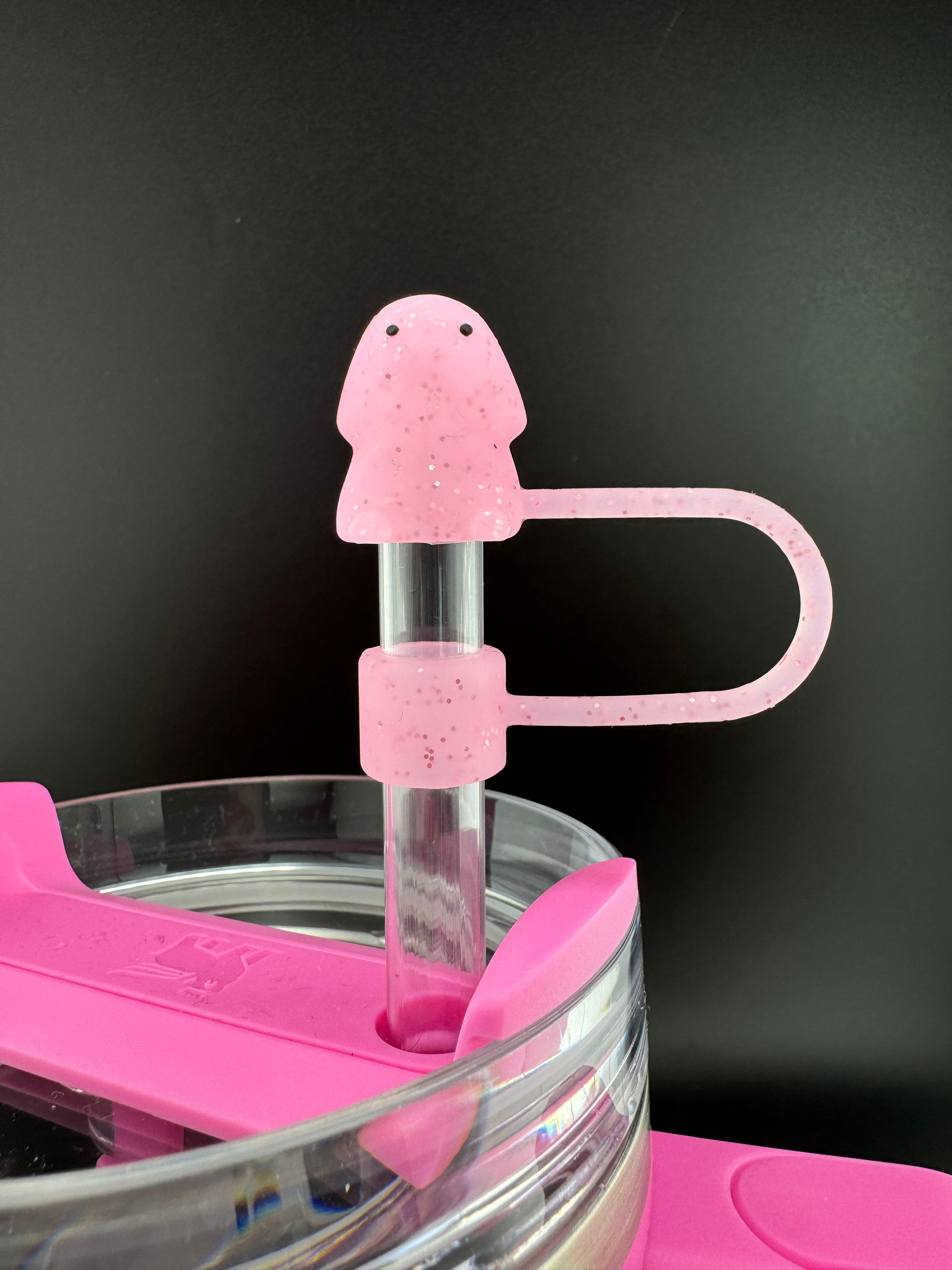 Pink glitter Richard Straw Topper Naughty Stanley Tumbler Topper Custo ...