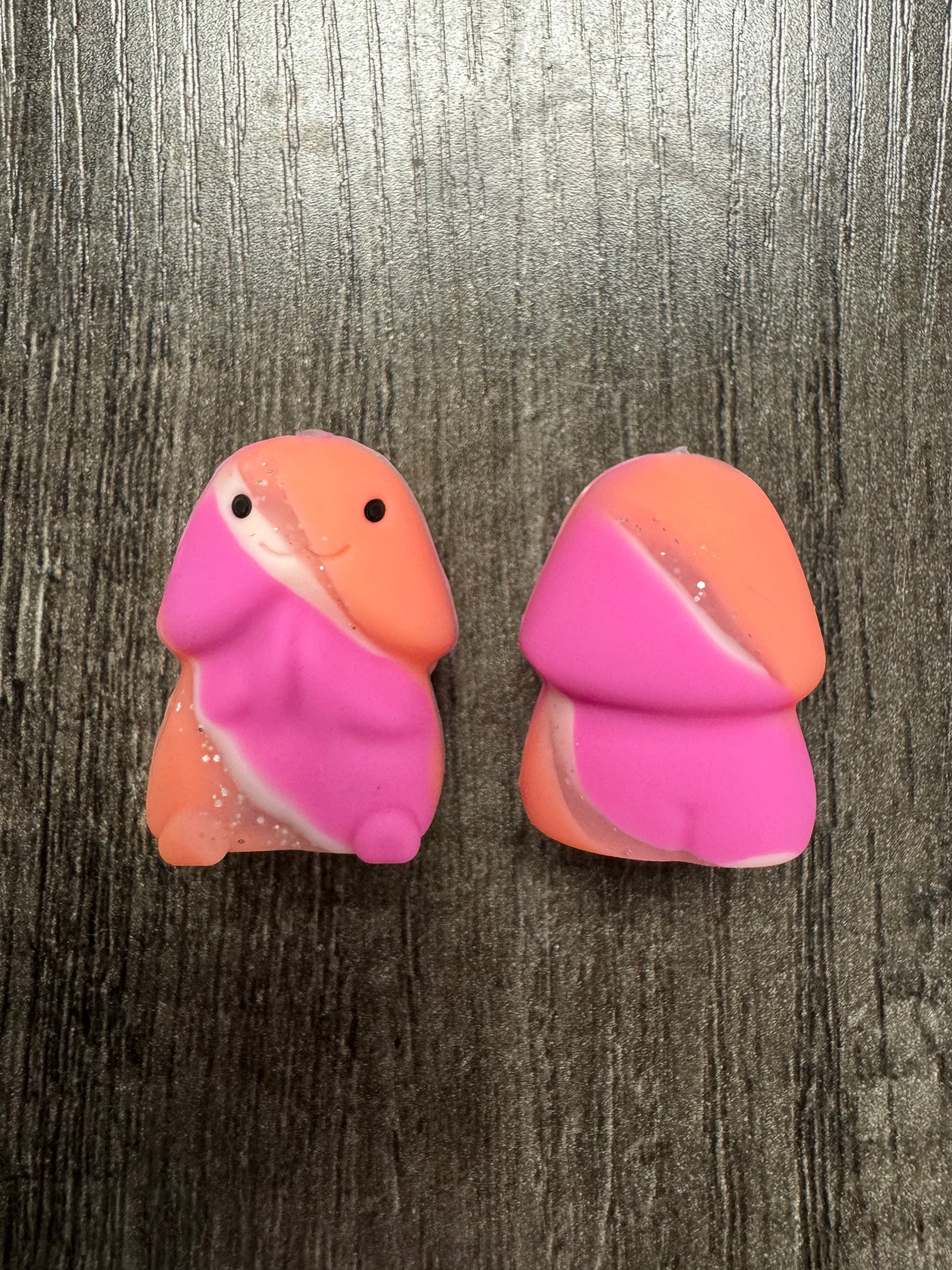 Orang Pink Glitter Swirl Richard Copyrighted Custom Exclusive Silicone Focal