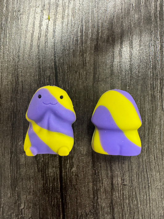 Purple and Neon Green Swirl Alien Richard Copyrighted Custom Exclusive Silicone Focal