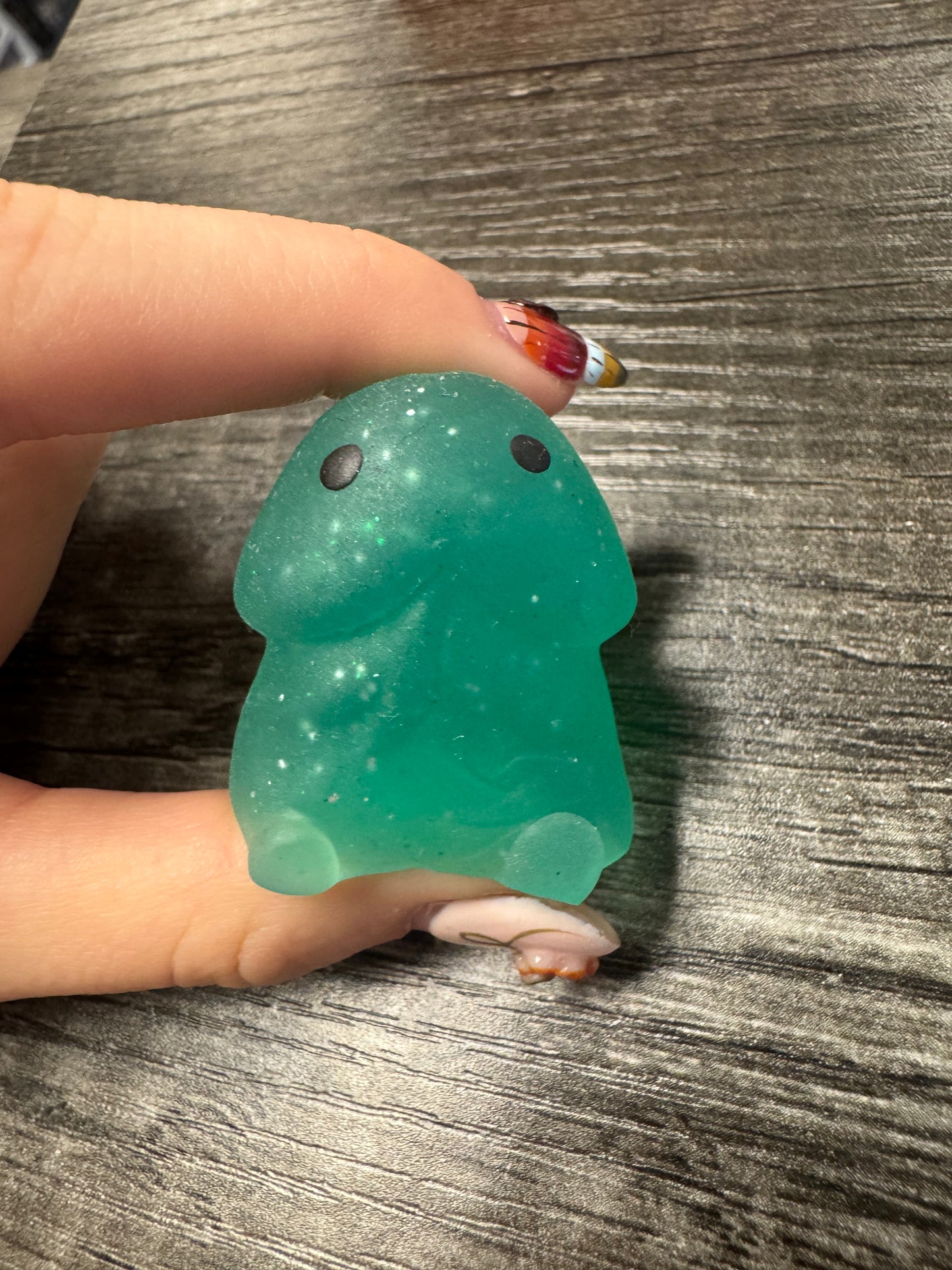 Teal Glitter Squishy Richard Toy
