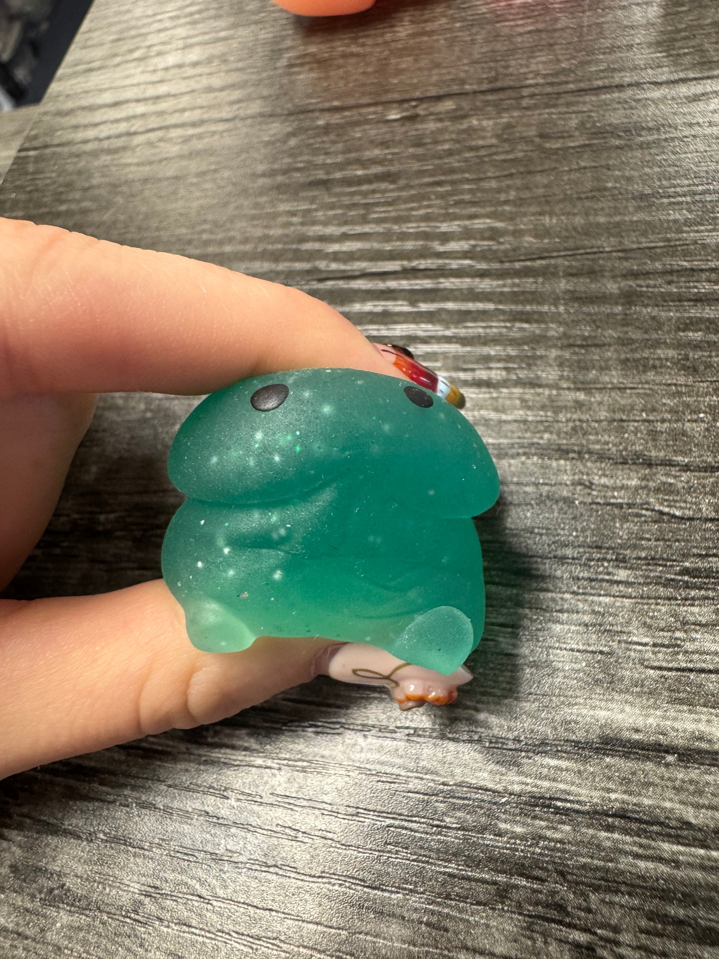 Teal Glitter Squishy Richard Toy
