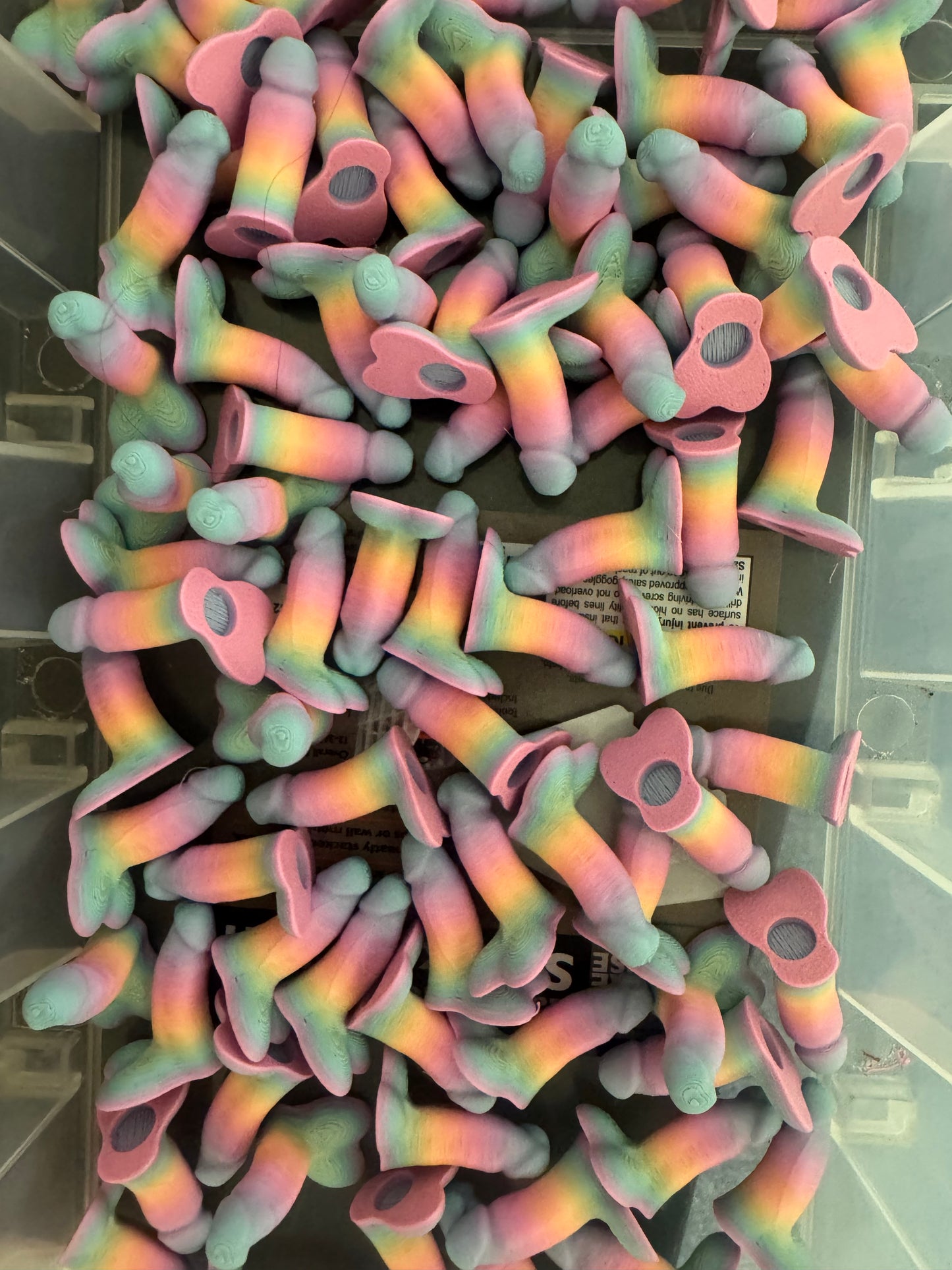 3D Printed Rainbow Ombre Dick