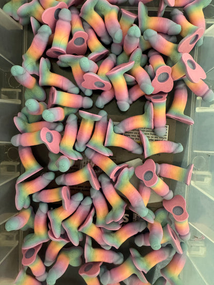 3D Printed Rainbow Ombre Dick
