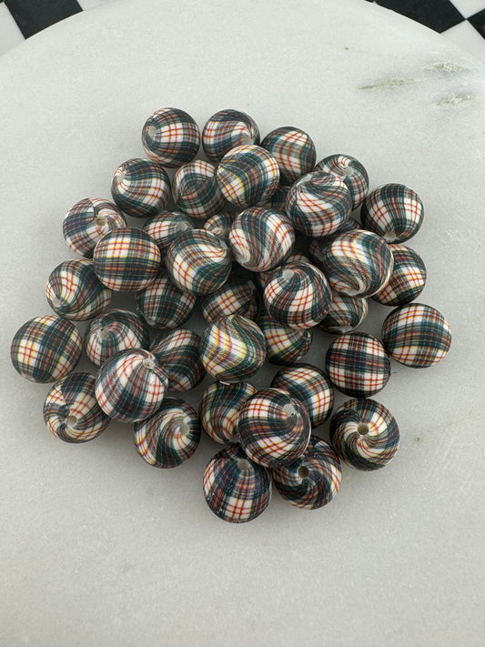 Christmas Plaid Custom Silicone 15mm