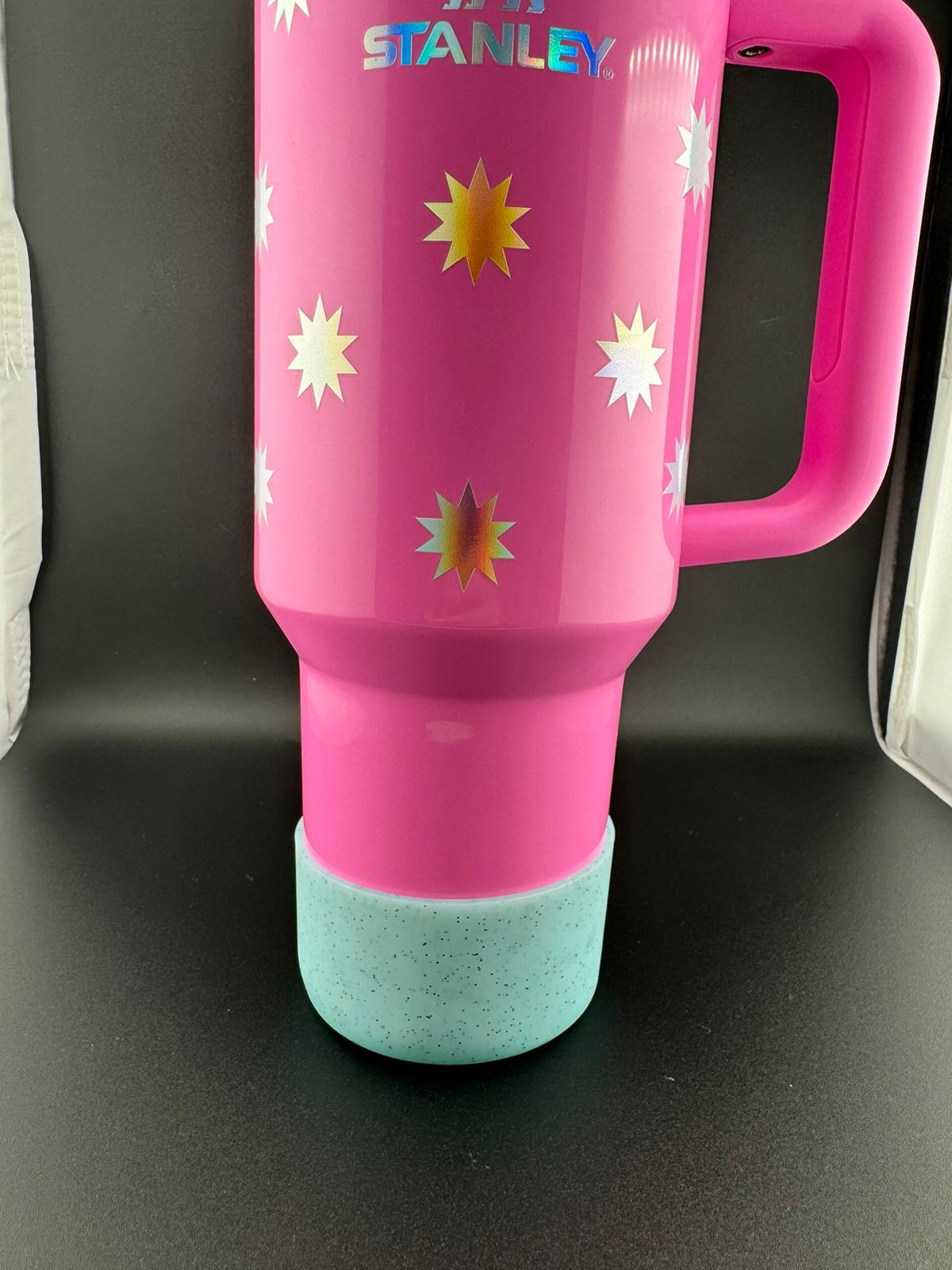 Silicone tumbler cup boot stanley cupteal glitter