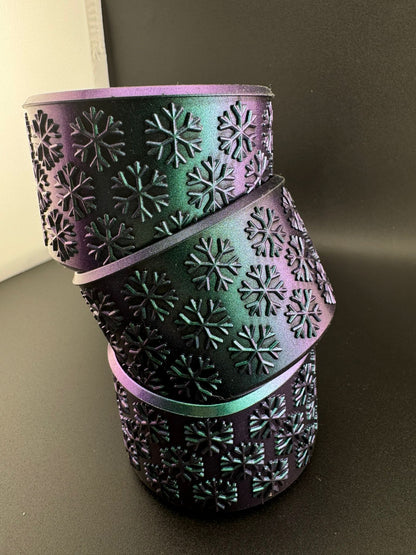 Silicone boot for stanley tumblers oil slick snowflake