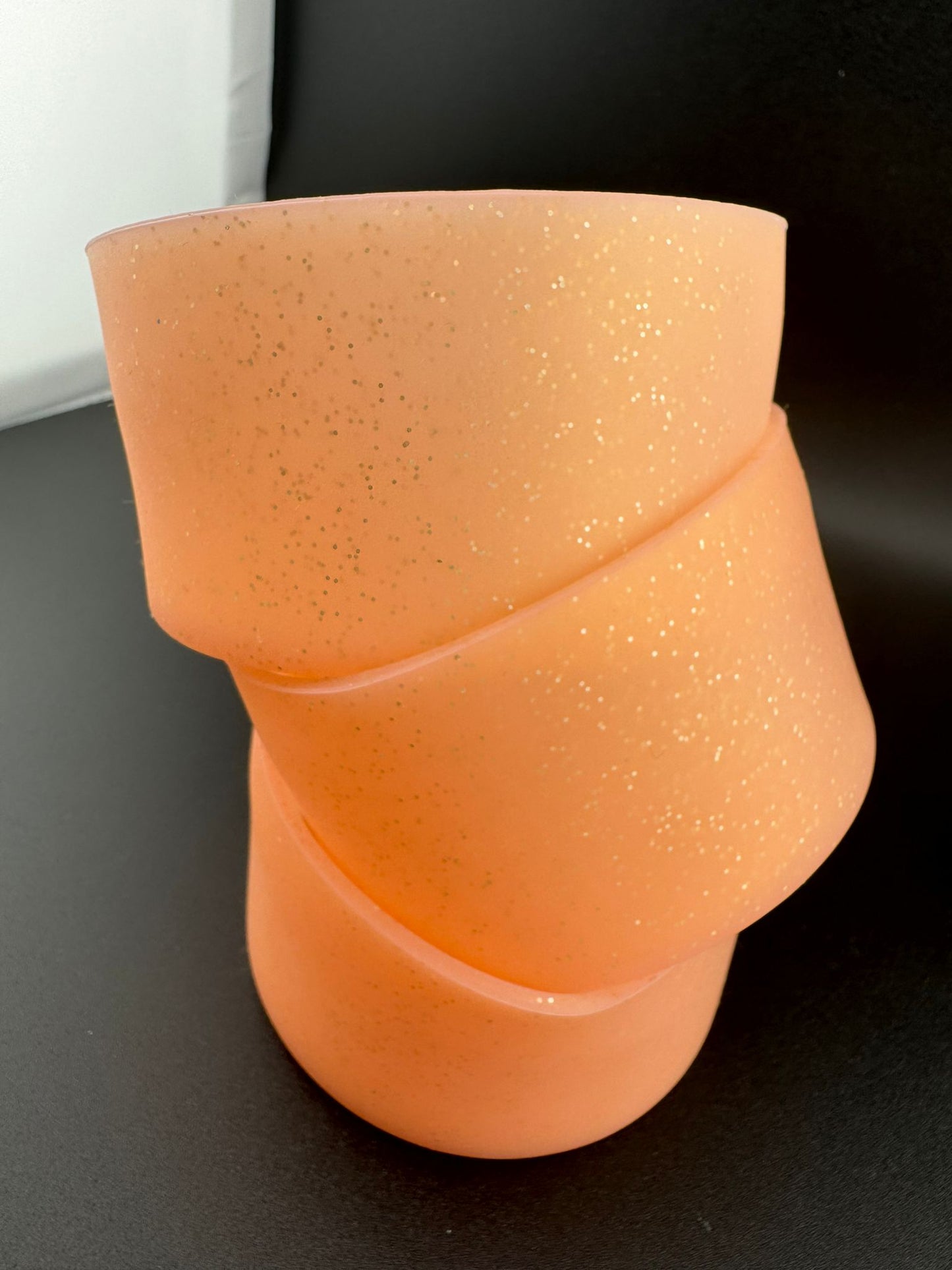 Champagne glitter boot for stanley cup tumbler