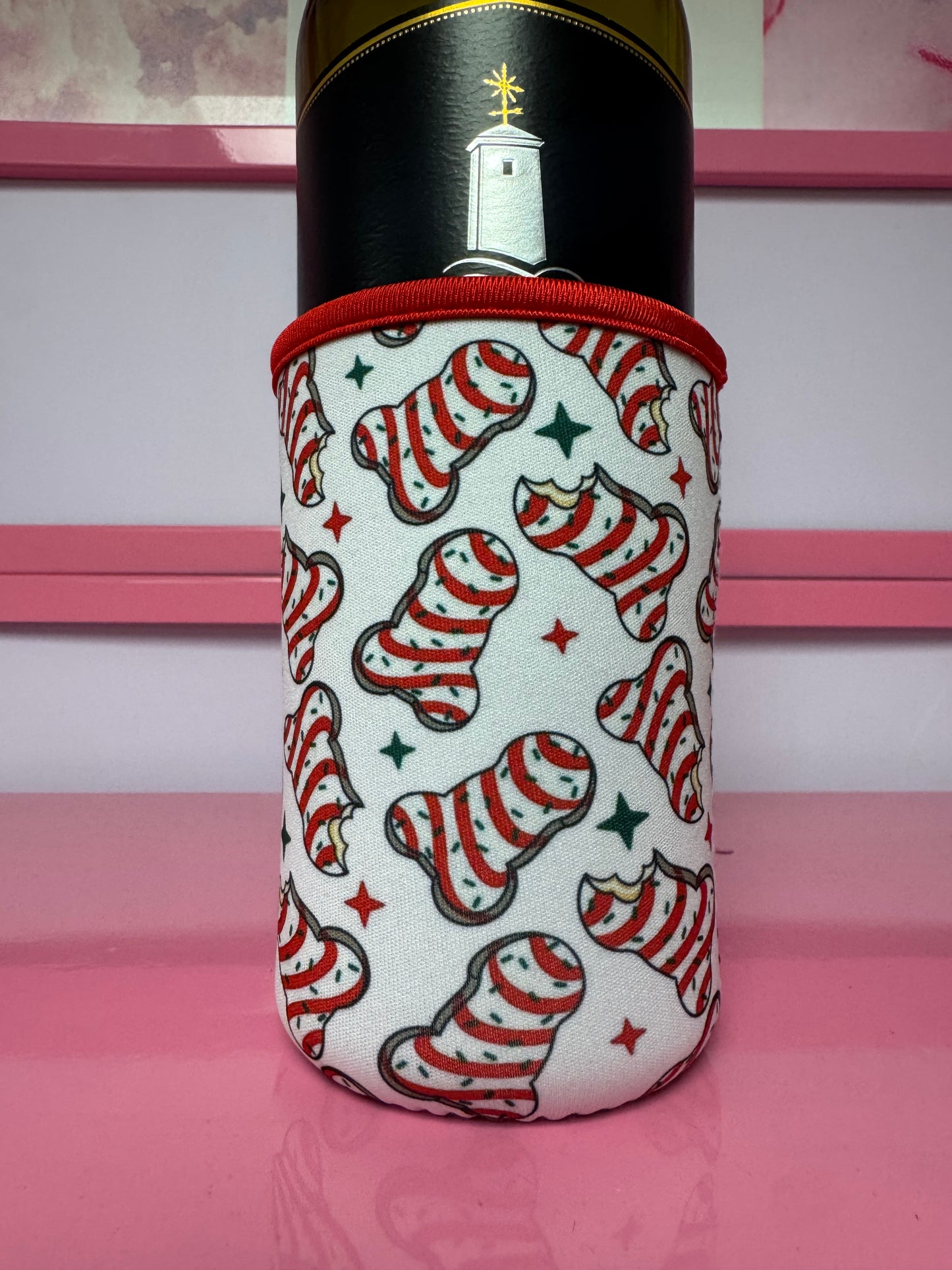 Christmas Cake Richard Koozie Reusable Medium Iced Coffee Cup Sleeve Exclusive