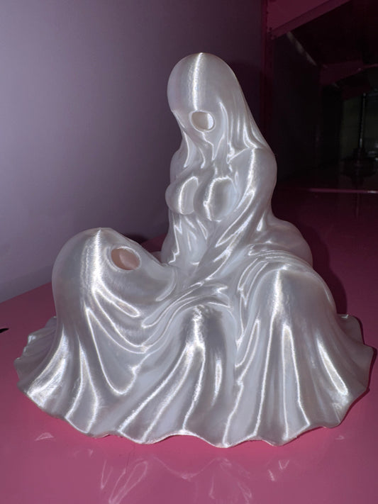 Pearl Riding Ghost - Hollow underneath for tea light!