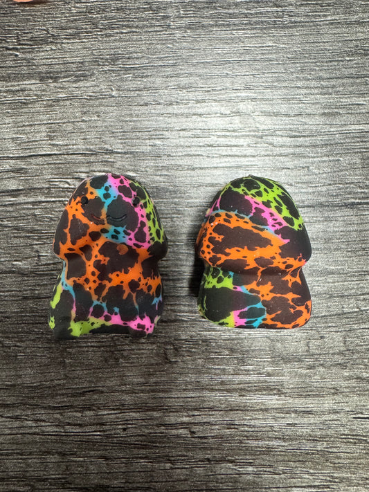 Rainbow Swirl Cowprint Richard Custom Copyrighted Silicone Focal